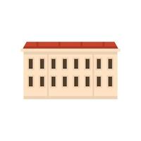 ícone do prédio de apartamentos de riga vetor isolado plano