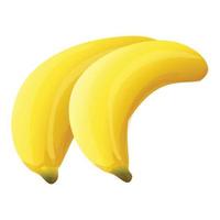 vetor de desenhos animados de ícone de bananas deliciosas. comida doce