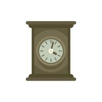 ícone de reparo de relógio de madeira vetor isolado plano