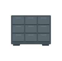 ícone de caixas de banco de armazenamento vetor plano isolado