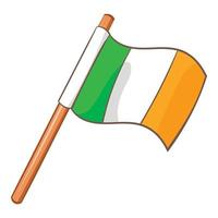 ícone da bandeira da Irlanda, estilo cartoon vetor