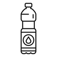 vetor de contorno do ícone de garrafa de água. esporte saudável