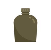 ícone de frasco de água de sobrevivência vetor plano isolado