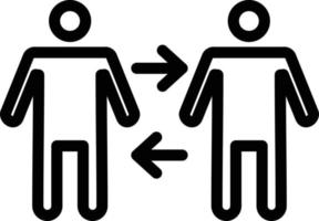 design de ícone de vetor de setas de pessoas