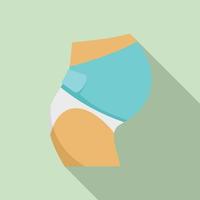 vetor plana de ícone de bandagem de mulher grávida. acidente de ferimento