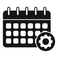 vetor simples do ícone do calendário do desenvolvimento. agenda ecológica