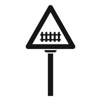 vetor simples de ícone de sinal ferroviário. parada fechada