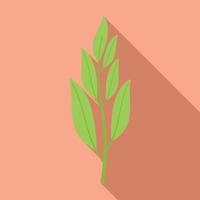 vetor plano de ícone de folha de sálvia. flor de erva