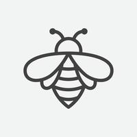 ícone de abelha de mel. símbolo de abelha. silhueta vetorial de um sinal de abelha. ilustração vetorial vetor