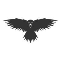 ilustração de design de ícone de logotipo de corvo vetor