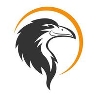 ilustração de design de ícone de logotipo de corvo vetor
