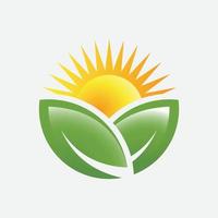 ilustração de design de logotipo de fazenda, modelo de design de agricultura, design de rótulo agrícola, ícone de agricultura verde, ícone orgânico vetor