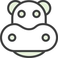 design de ícone de vetor de hipopótamo