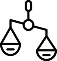 design de ícone de vetor direito de escala de equilíbrio