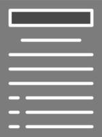 ícone de glifo em escala de cinza do documento vetor