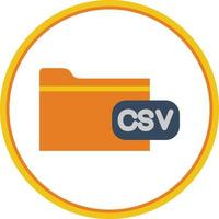 design de ícone de vetor de arquivo csv