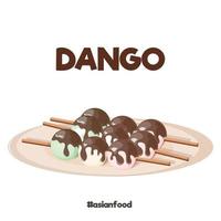 dango comida asiática vetor