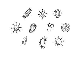 Vector grátis de ícones de bactérias