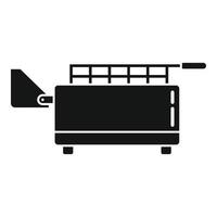 vetor simples do ícone da fritadeira da cozinha. cesto de fritar