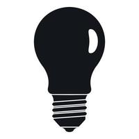 ícone da lâmpada, estilo simples vetor