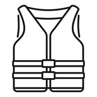 vetor de contorno de ícone de colete de resgate. jaqueta de segurança