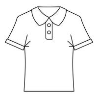 ícone de camisa polo, estilo de estrutura de tópicos vetor