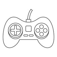 ícone do game pad, estilo de estrutura de tópicos vetor