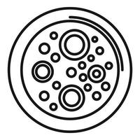 vetor de contorno do ícone de laboratório. placa de Petri