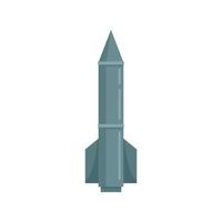 ícone balístico de míssil vetor plano isolado