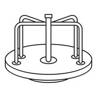ícone de carrossel de crianças, estilo de estrutura de tópicos vetor