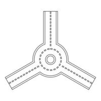 ícone de rotatória, estilo de estrutura de tópicos vetor