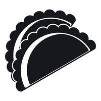 ícone de empanadas de pollo, estilo simples vetor