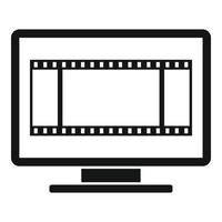 vetor simples de ícone de edição de vídeo rápido. filme de cinema