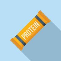 vetor plano de ícone de proteína muscular. barra de esportes
