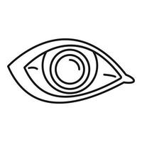 vetor de contorno do ícone de visão do olho. olhar vista