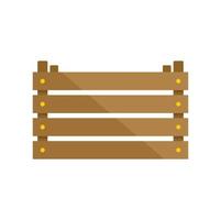 vetor plano isolado do ícone da caixa de madeira de armazenamento