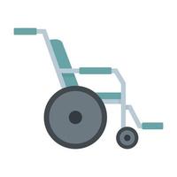 vetor plano isolado de ícone de cadeira de rodas hospitalar