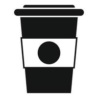 para ir vetor simples de ícone de xícara de café. área de espera