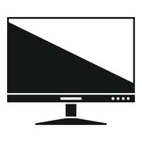 vetor simples de ícone de monitor sem moldura. tela de computador