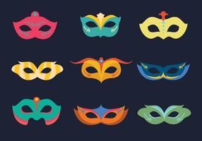 Máscara colorida de carnaval vetor