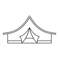 ícone da barraca de acampamento, estilo de estrutura de tópicos vetor