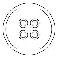 botão para ícone de costura, estilo de estrutura de tópicos vetor