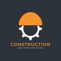 modelo de design de logotipo de vetor de construção. conceito de indústria de trabalho