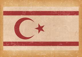 Grunge Bandeira da República Turca de Chipre do Norte vetor