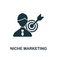 ícone de marketing de nicho da coleção de marketing de afiliados. ícone de marketing de nicho de linha simples para modelos, web design e infográficos vetor