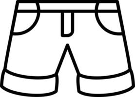 design de ícone criativo de shorts vetor