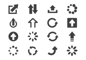 Ícones de atualização de ícones vetor
