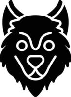 design de ícone criativo de lobo vetor