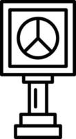 design de ícone criativo de sinal de paz vetor