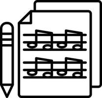 design de ícone criativo de partitura musical vetor